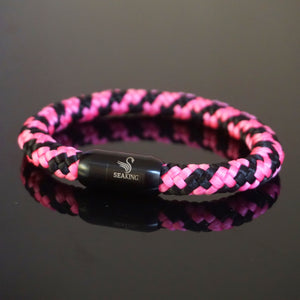 Segeltau Armband Damen Pink Camo 8mm Magnetverschluss